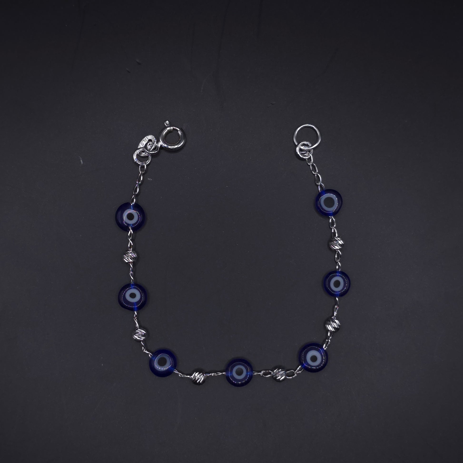 Pulsera Ojitos – Protección y Estilo en Plata 925 14CM
