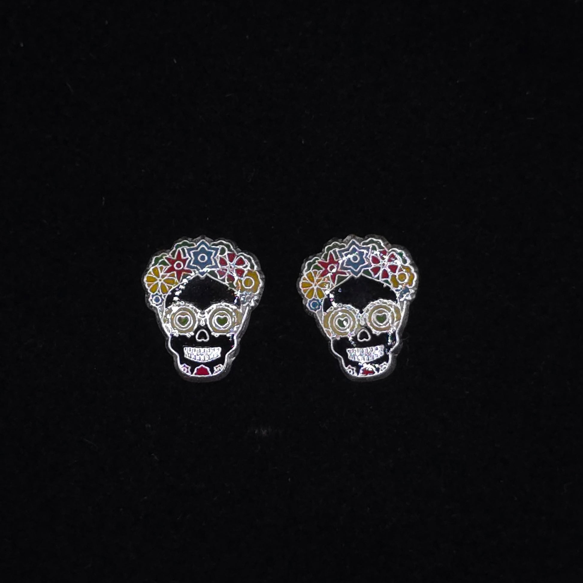 Aretes Catrina Color – Arte y Tradición en Plata 925